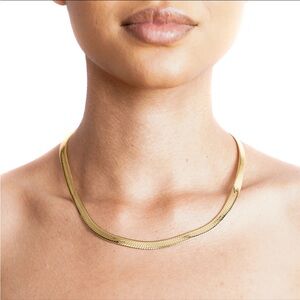 Gold plated necklace perfect for layering tarnish free